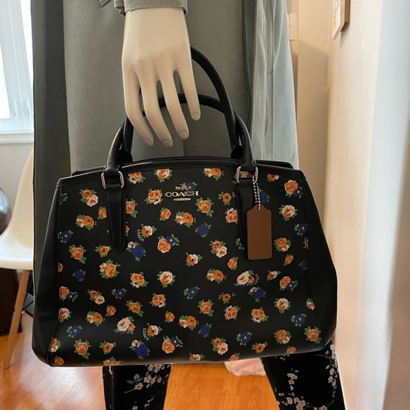 COACH - Floral - Top Handle - W/ Removable Crossbody Strap - Picture 2 of 10